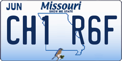 MO license plate CH1R6F