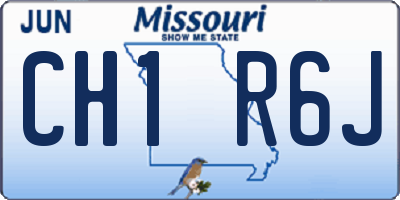 MO license plate CH1R6J