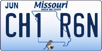 MO license plate CH1R6N