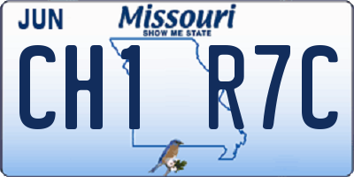 MO license plate CH1R7C