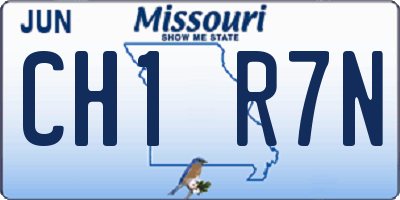 MO license plate CH1R7N