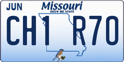 MO license plate CH1R7O