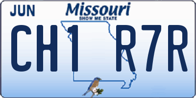 MO license plate CH1R7R