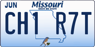 MO license plate CH1R7T