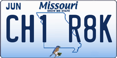 MO license plate CH1R8K