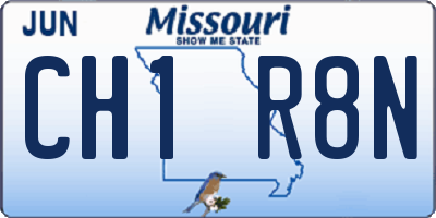 MO license plate CH1R8N