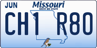 MO license plate CH1R8O