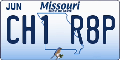 MO license plate CH1R8P