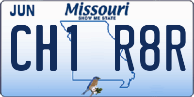 MO license plate CH1R8R