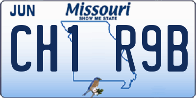 MO license plate CH1R9B