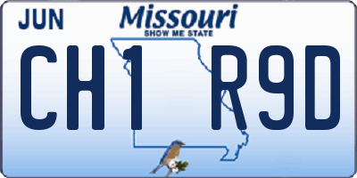 MO license plate CH1R9D