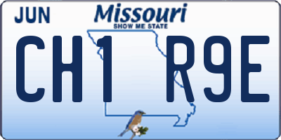 MO license plate CH1R9E