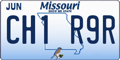 MO license plate CH1R9R