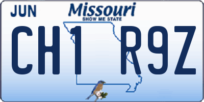 MO license plate CH1R9Z