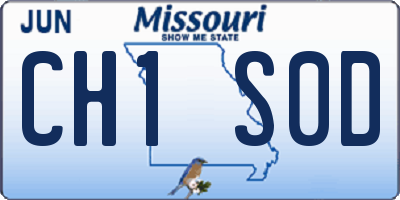MO license plate CH1S0D