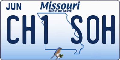 MO license plate CH1S0H