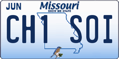 MO license plate CH1S0I