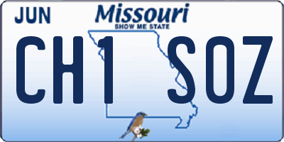 MO license plate CH1S0Z