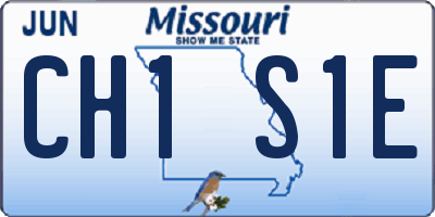 MO license plate CH1S1E