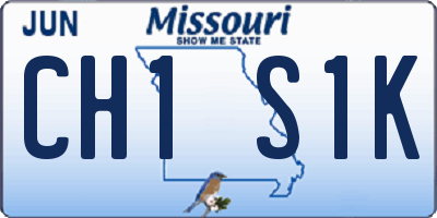 MO license plate CH1S1K