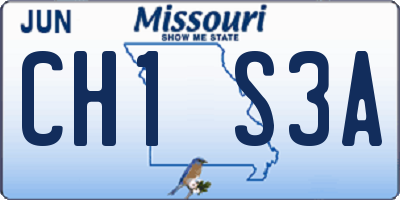 MO license plate CH1S3A