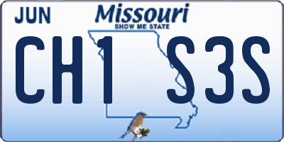 MO license plate CH1S3S