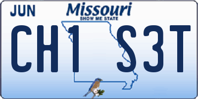 MO license plate CH1S3T