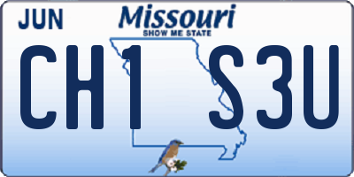 MO license plate CH1S3U