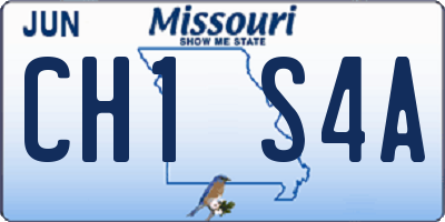 MO license plate CH1S4A