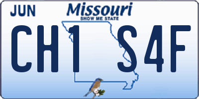 MO license plate CH1S4F
