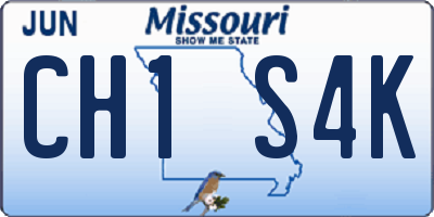 MO license plate CH1S4K
