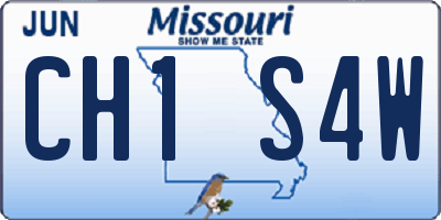 MO license plate CH1S4W