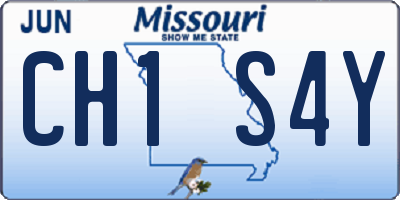 MO license plate CH1S4Y