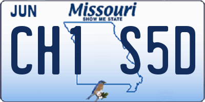 MO license plate CH1S5D