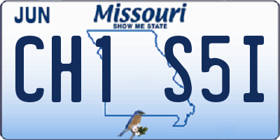 MO license plate CH1S5I