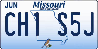 MO license plate CH1S5J