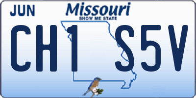 MO license plate CH1S5V
