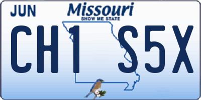 MO license plate CH1S5X