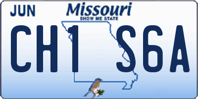 MO license plate CH1S6A