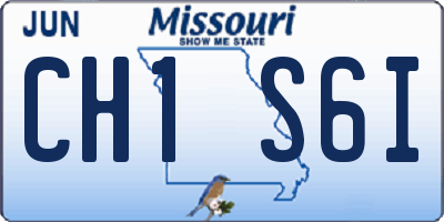 MO license plate CH1S6I