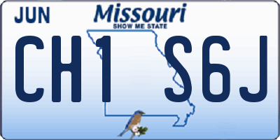 MO license plate CH1S6J