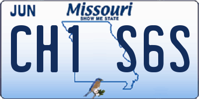 MO license plate CH1S6S