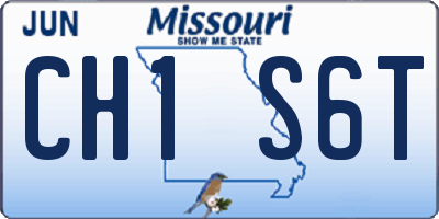 MO license plate CH1S6T