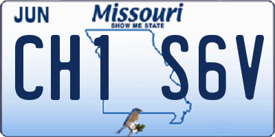 MO license plate CH1S6V