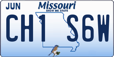 MO license plate CH1S6W