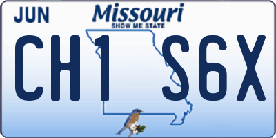 MO license plate CH1S6X