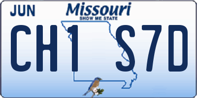 MO license plate CH1S7D