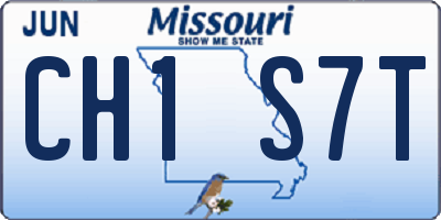 MO license plate CH1S7T