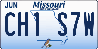 MO license plate CH1S7W