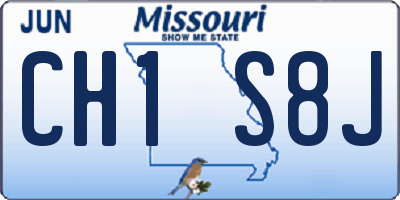 MO license plate CH1S8J